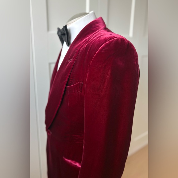 Tom Ford Red Velvet Evening Jacket - Picture 8 of 11